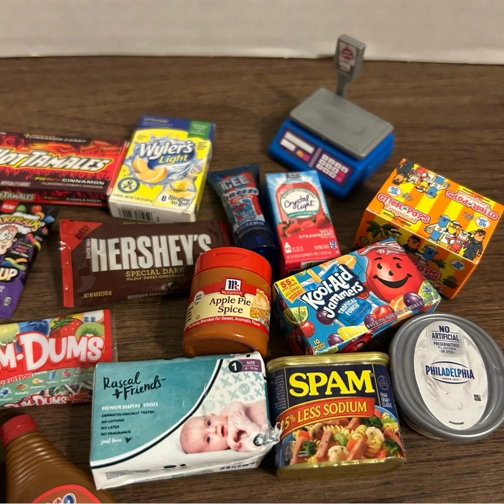 Zuru Mini Brands Assorted Lot of 27 Food, Toys, Grocery Miniatures Plus Shelves - Picture 5 of 6